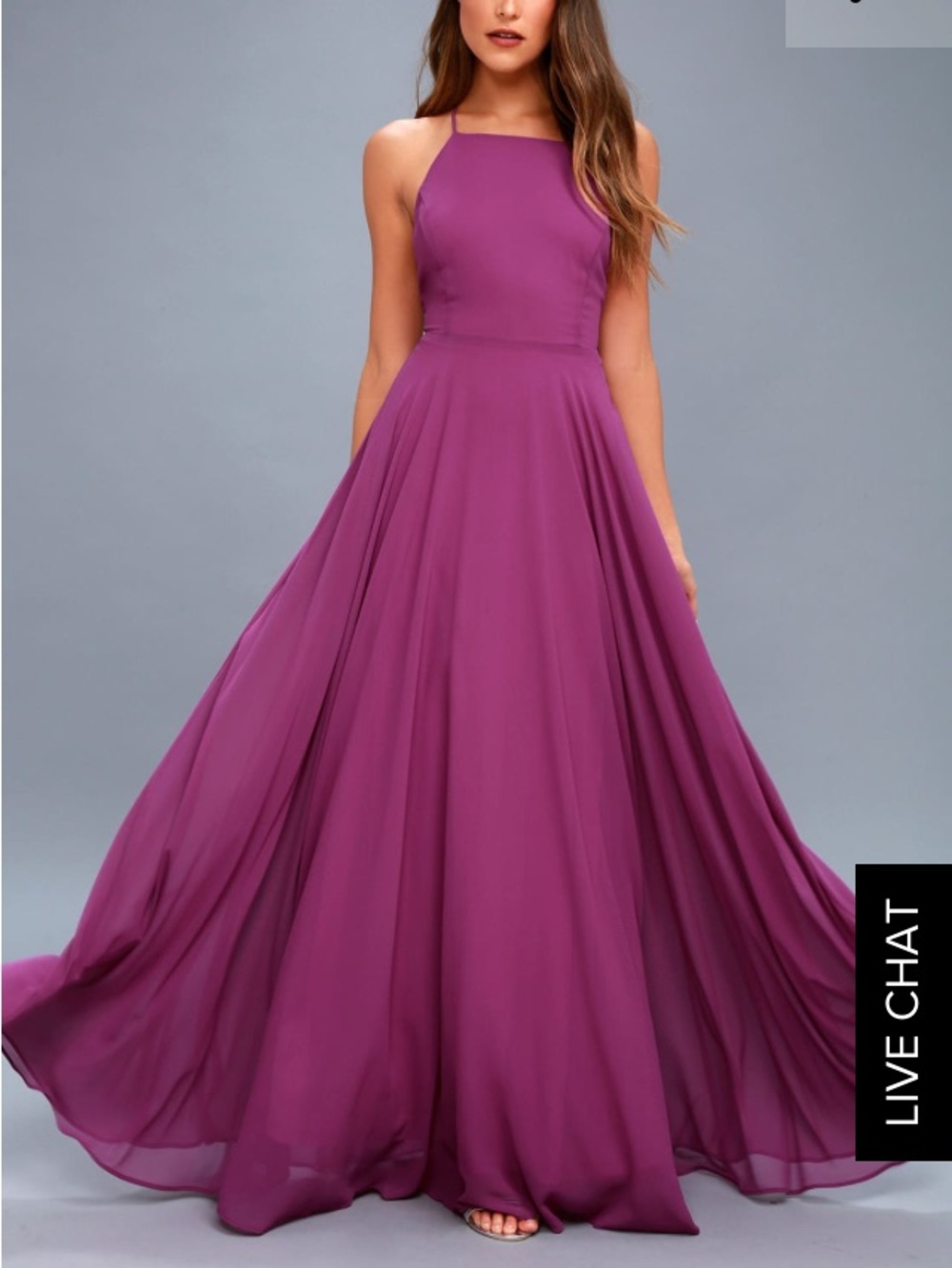 Lulus Magenta Spaghetti-Strap Evening Dress